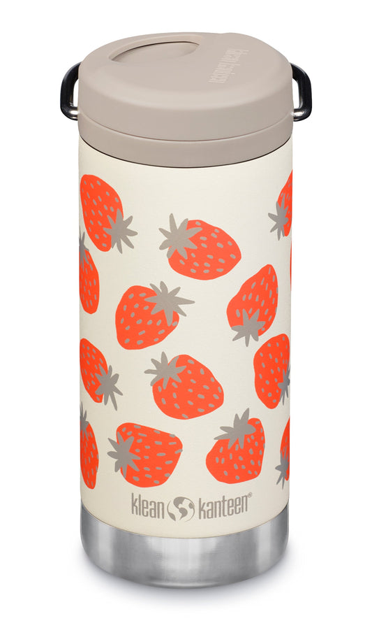 12oz. Wide Straw Bottle - Strawberries